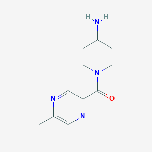 molecular formula C11H16N4O B1367985 1-(5-Methylpyrazine-2-carbonyl)piperidin-4-amine 