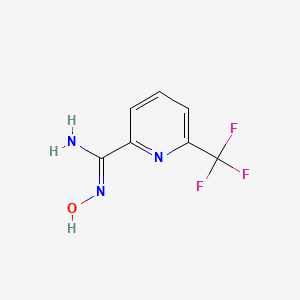 molecular formula C7H6F3N3O B13679851 N-Hydroxy-6-(trifluoromethyl)picolinimidamide 