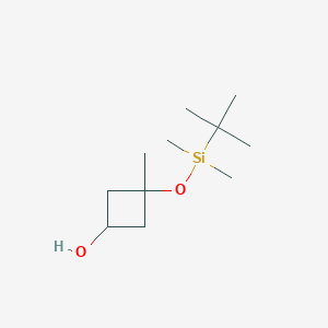molecular formula C11H24O2Si B13679857 3-((Tert-butyldimethylsilyl)oxy)-3-methylcyclobutan-1-OL 