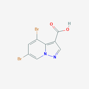 molecular formula C8H4Br2N2O2 B13679860 4,6-Dibromopyrazolo[1,5-a]pyridine-3-carboxylic acid 