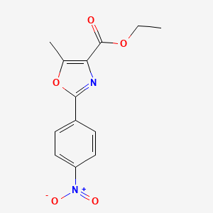 molecular formula C13H12N2O5 B13679869 Ethyl 5-Methyl-2-(4-nitrophenyl)oxazole-4-carboxylate 