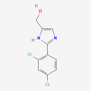 molecular formula C10H8Cl2N2O B13679875 2-(2,4-Dichlorophenyl)imidazole-5-methanol 