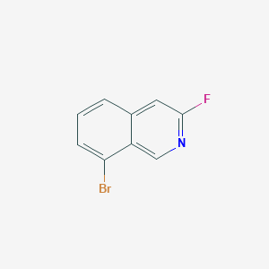 molecular formula C9H5BrFN B13679919 8-Bromo-3-fluoroisoquinoline 