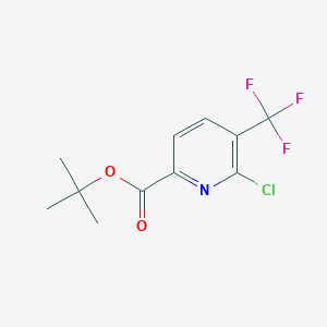 molecular formula C11H11ClF3NO2 B13679957 tert-Butyl 6-chloro-5-(trifluoromethyl)picolinate 