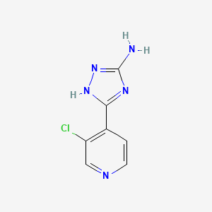 molecular formula C7H6ClN5 B13679992 5-Amino-3-(3-chloro-4-pyridyl)-1H-1,2,4-triazole 