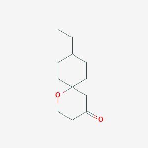 molecular formula C12H20O2 B13680010 9-Ethyl-1-oxaspiro[5.5]undecan-4-one 