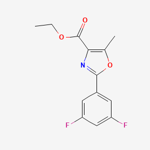 molecular formula C13H11F2NO3 B13680040 Ethyl 2-(3,5-Difluorophenyl)-5-methyloxazole-4-carboxylate 