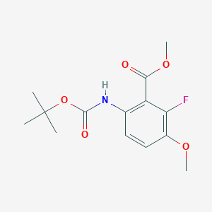 molecular formula C14H18FNO5 B13680066 Methyl 6-(Boc-amino)-2-fluoro-3-methoxybenzoate 