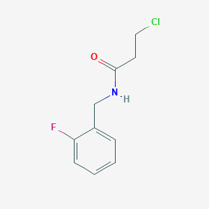 molecular formula C10H11ClFNO B1368008 3-chloro-N-(2-fluorobenzyl)propanamide CAS No. 895367-68-7