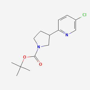 molecular formula C14H19ClN2O2 B13680081 2-(1-Boc-3-pyrrolidinyl)-5-chloropyridine 