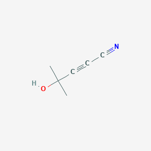 molecular formula C6H7NO B13680090 4-Hydroxy-4-methyl-2-pentynenitrile CAS No. 32837-87-9