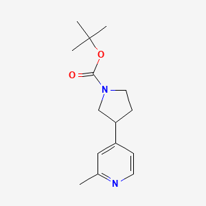 molecular formula C15H22N2O2 B13680105 4-(1-Boc-3-pyrrolidinyl)-2-methylpyridine 