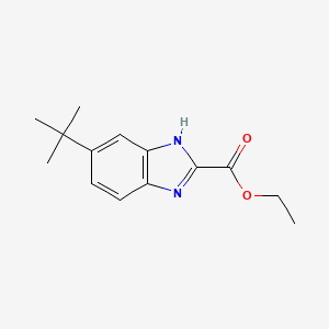 molecular formula C14H18N2O2 B13680140 Ethyl 5-(tert-Butyl)benzimidazole-2-carboxylate 