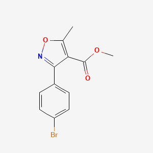 molecular formula C12H10BrNO3 B13680146 Methyl 3-(4-bromophenyl)-5-methylisoxazole-4-carboxylate 