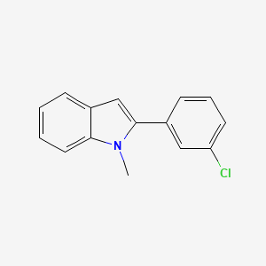molecular formula C15H12ClN B13680150 2-(3-Chlorophenyl)-1-methylindole 