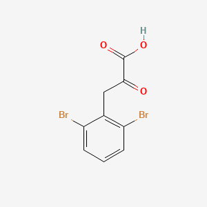 molecular formula C9H6Br2O3 B13680161 3-(2,6-Dibromophenyl)-2-oxopropanoic acid 