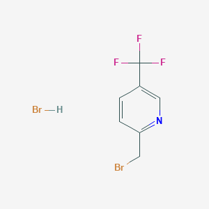 molecular formula C7H6Br2F3N B13680185 2-(Bromomethyl)-5-(trifluoromethyl)pyridine hydrobromide 