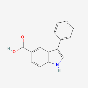 molecular formula C15H11NO2 B13680196 3-Phenyl-1H-indole-5-carboxylic Acid 