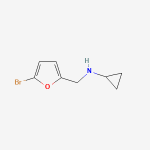 molecular formula C8H10BrNO B1368020 N-[(5-bromofuran-2-yl)methyl]cyclopropanamine 