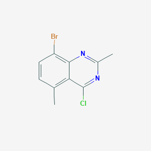 molecular formula C10H8BrClN2 B13680241 8-Bromo-4-chloro-2,5-dimethylquinazoline 