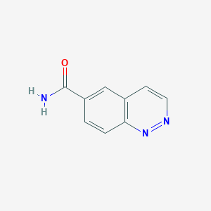 molecular formula C9H7N3O B13680262 Cinnoline-6-carboxamide 