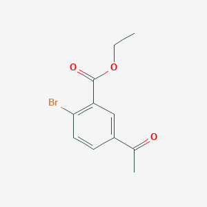 molecular formula C11H11BrO3 B13680298 Ethyl 5-acetyl-2-bromobenzoate 