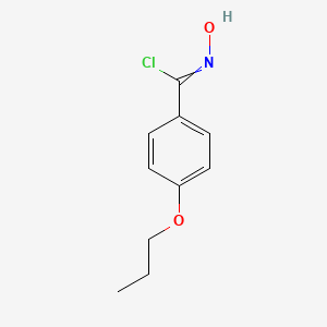 molecular formula C10H12ClNO2 B13680299 N-Hydroxy-4-propoxybenzimidoyl Chloride 