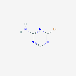 molecular formula C3H3BrN4 B13680319 4-Bromo-1,3,5-triazin-2-amine 