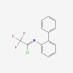 molecular formula C14H9ClF3N B13680342 N-(2-Biphenylyl)-2,2,2-trifluoroacetimidoyl Chloride 