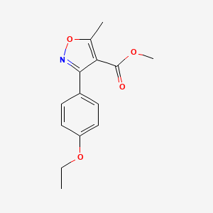 molecular formula C14H15NO4 B13680384 Methyl 3-(4-ethoxyphenyl)-5-methylisoxazole-4-carboxylate 