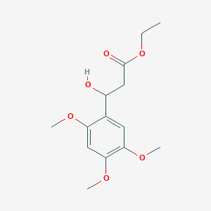 molecular formula C14H20O6 B13680397 Ethyl 3-hydroxy-3-(2,4,5-trimethoxyphenyl)propanoate 