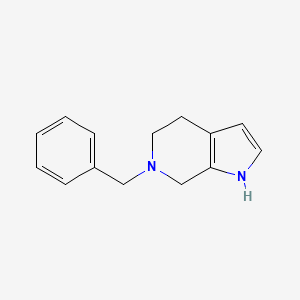 molecular formula C14H16N2 B13680499 6-Benzyl-4,5,6,7-tetrahydro-1H-pyrrolo[2,3-c]pyridine 