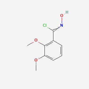 molecular formula C9H10ClNO3 B13680549 N-Hydroxy-2,3-dimethoxybenzimidoyl Chloride 