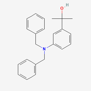 molecular formula C23H25NO B13680550 2-(3-(Dibenzylamino)phenyl)propan-2-ol CAS No. 1448347-93-0