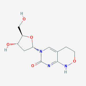 molecular formula C11H15N3O5 B136806 6-(2-Deoxy-beta-D-erythro-pentofuranosyl)-4,6-dihydro-1H-pyrimido(4,5-c)(1,2)oxazin-7(3H)-one CAS No. 126128-42-5