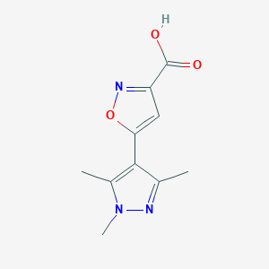 5-(1,3,5-Trimethyl-1H-pyrazol-4-YL)isoxazole-3-carboxylic acid