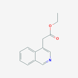 molecular formula C13H13NO2 B13680757 Ethyl 2-(isoquinolin-4-yl)acetate 