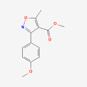 molecular formula C13H13NO4 B13680775 Methyl 3-(4-methoxyphenyl)-5-methylisoxazole-4-carboxylate 