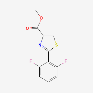 molecular formula C11H7F2NO2S B13680778 Methyl 2-(2,6-Difluorophenyl)thiazole-4-carboxylate 