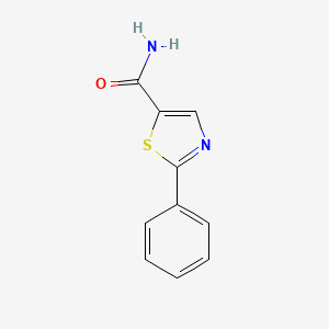 molecular formula C10H8N2OS B13680802 2-Phenylthiazole-5-carboxamide 
