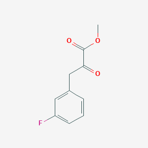 molecular formula C10H9FO3 B13680888 Methyl 3-(3-fluorophenyl)-2-oxopropanoate 