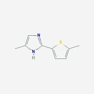 molecular formula C9H10N2S B13680905 5-Methyl-2-(5-methyl-2-thienyl)imidazole 