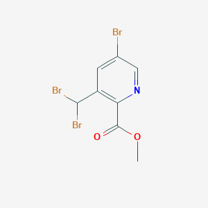 molecular formula C8H6Br3NO2 B13680925 Methyl 5-bromo-3-(dibromomethyl)picolinate 