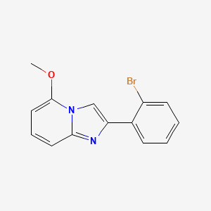 molecular formula C14H11BrN2O B13680993 2-(2-Bromophenyl)-5-methoxyimidazo[1,2-a]pyridine 