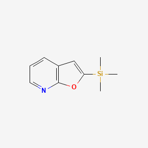 molecular formula C10H13NOSi B13681012 2-(Trimethylsilyl)furo[2,3-b]pyridine CAS No. 111079-43-7