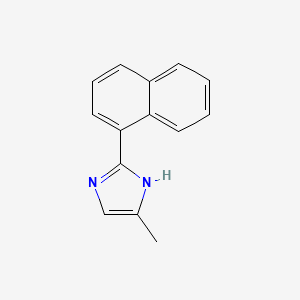 molecular formula C14H12N2 B13681066 5-Methyl-2-(1-naphthyl)imidazole 