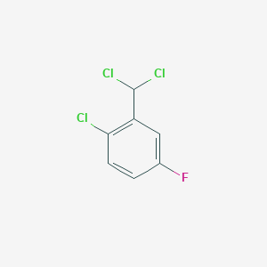 molecular formula C7H4Cl3F B13681118 1-Chloro-2-(dichloromethyl)-4-fluorobenzene 