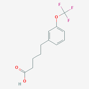molecular formula C12H13F3O3 B13681155 5-(3-(Trifluoromethoxy)phenyl)pentanoic acid 
