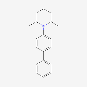 molecular formula C19H23N B13681165 2,6-dimethyl-1-(4-phenylphenyl)piperidine 