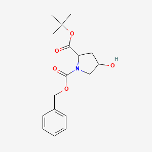 molecular formula C17H23NO5 B13681175 1-O-benzyl 2-O-tert-butyl 4-hydroxypyrrolidine-1,2-dicarboxylate 